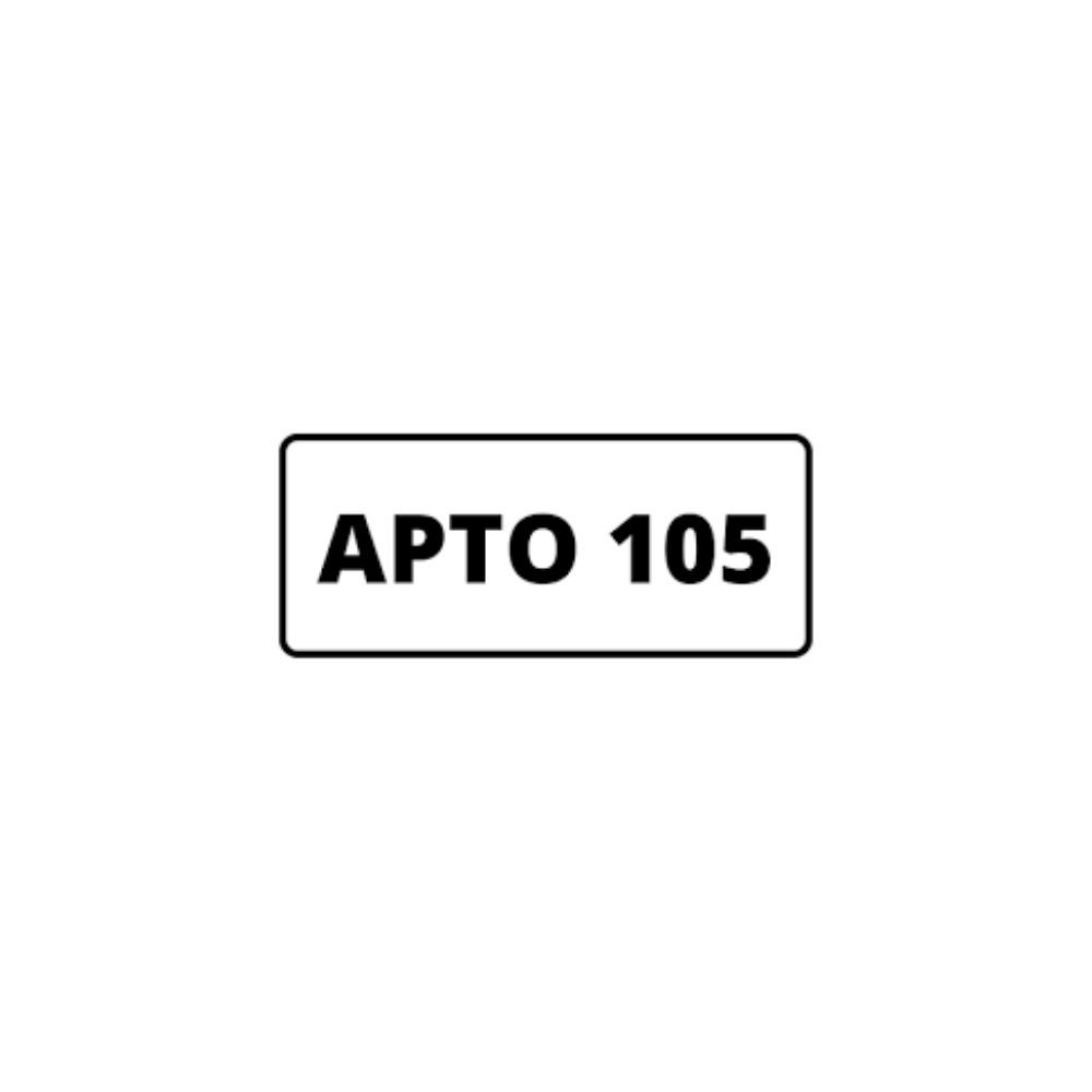 PLACA DE IDENTIFICACAO APTO 105