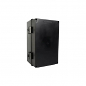 CAIXA ROHDBOX 250X160X120MM PRETA COMPLETA TAMPA ALTA IP66 ROHDINA