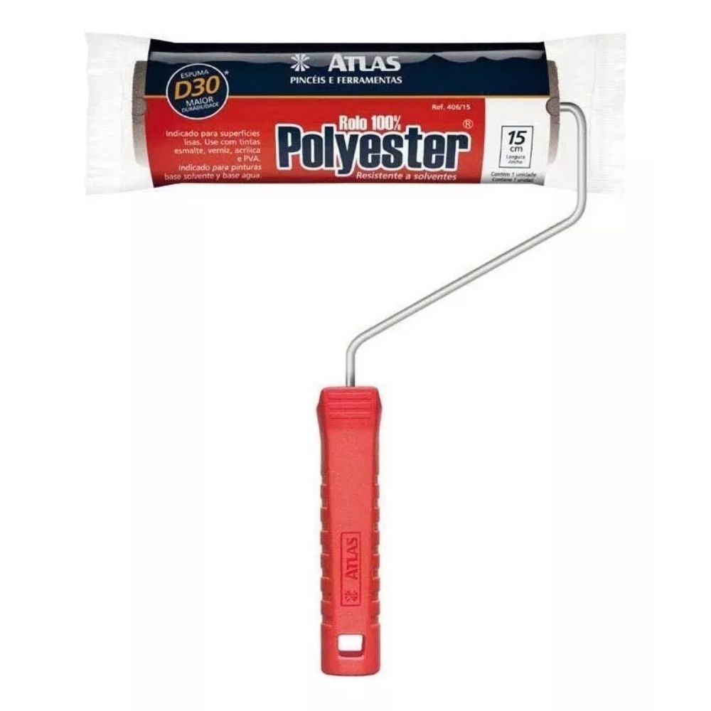ROLO ESPUMA POLIESTER C CABO 15CM ATLAS