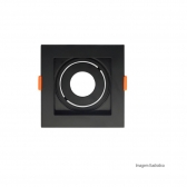 SPOT RECUADO PRETO GU10 MR16 TASCHIBRA