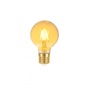 LAMP LED FILAM. VINTAGE GLOBO G80 4W AUTOVOLT AMBAR TASCHIBRA