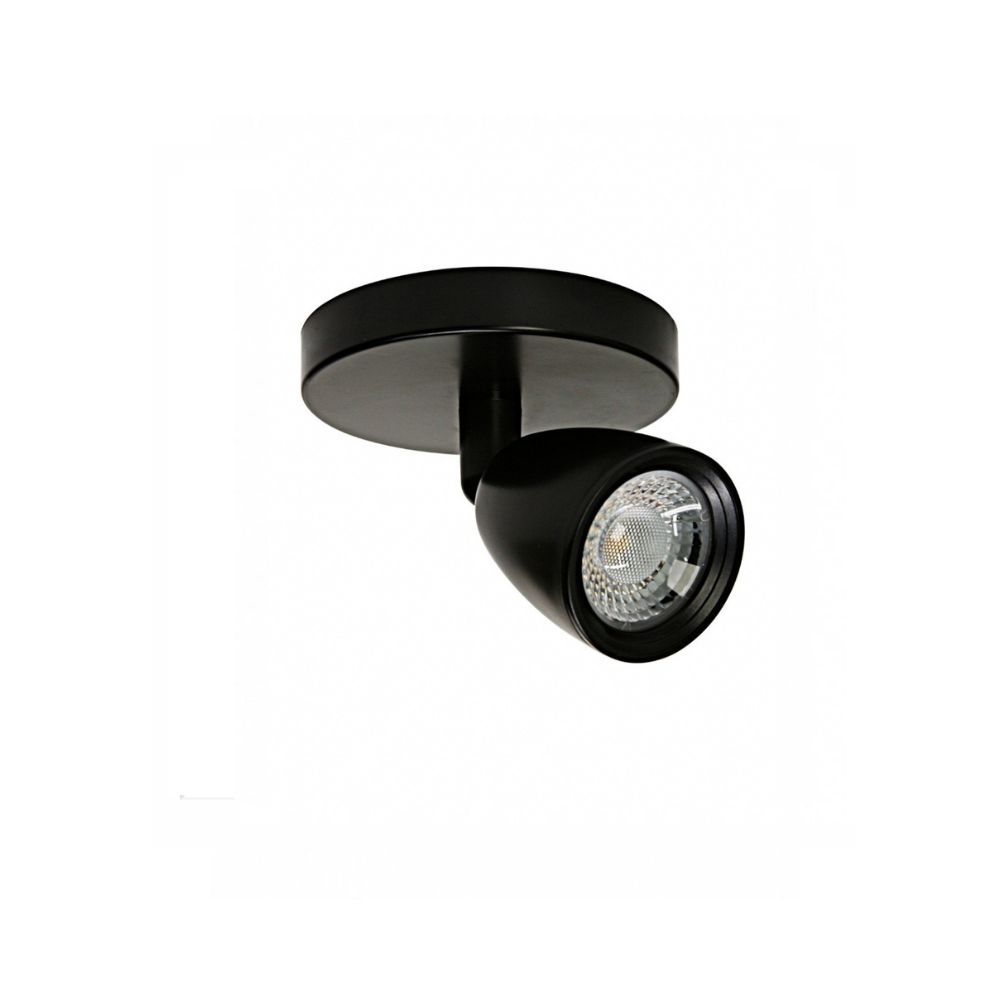 SPOT LED DIRECT BASE CIRCULAR 1X4W 6500K PRETO TASCHIBRA