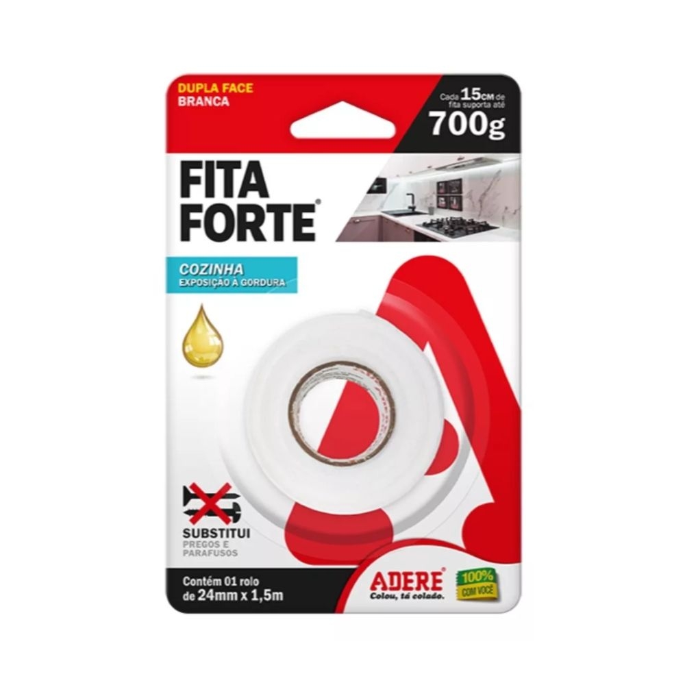 FITA DUPLA FACE COZINHA 24MM X 1.5M ADERE