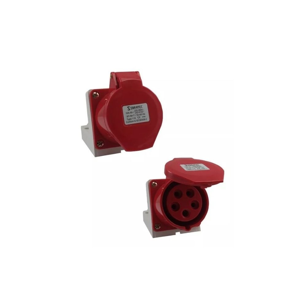 TOMADA PEND (224) 3P+T VERM 380VAC/32A 6HS IP44 SIBRATEC