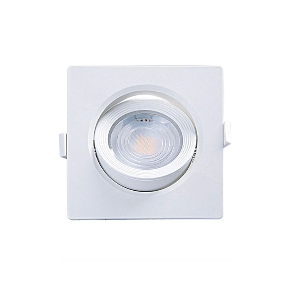 SPOT 7W 6500K QUADRADO PRETO EMBUTIR ALLTOP TASCHIBRA