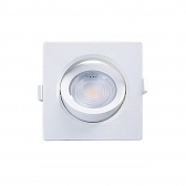 SPOT 7W 6500K QUADRADO PRETO EMBUTIR ALLTOP TASCHIBRA