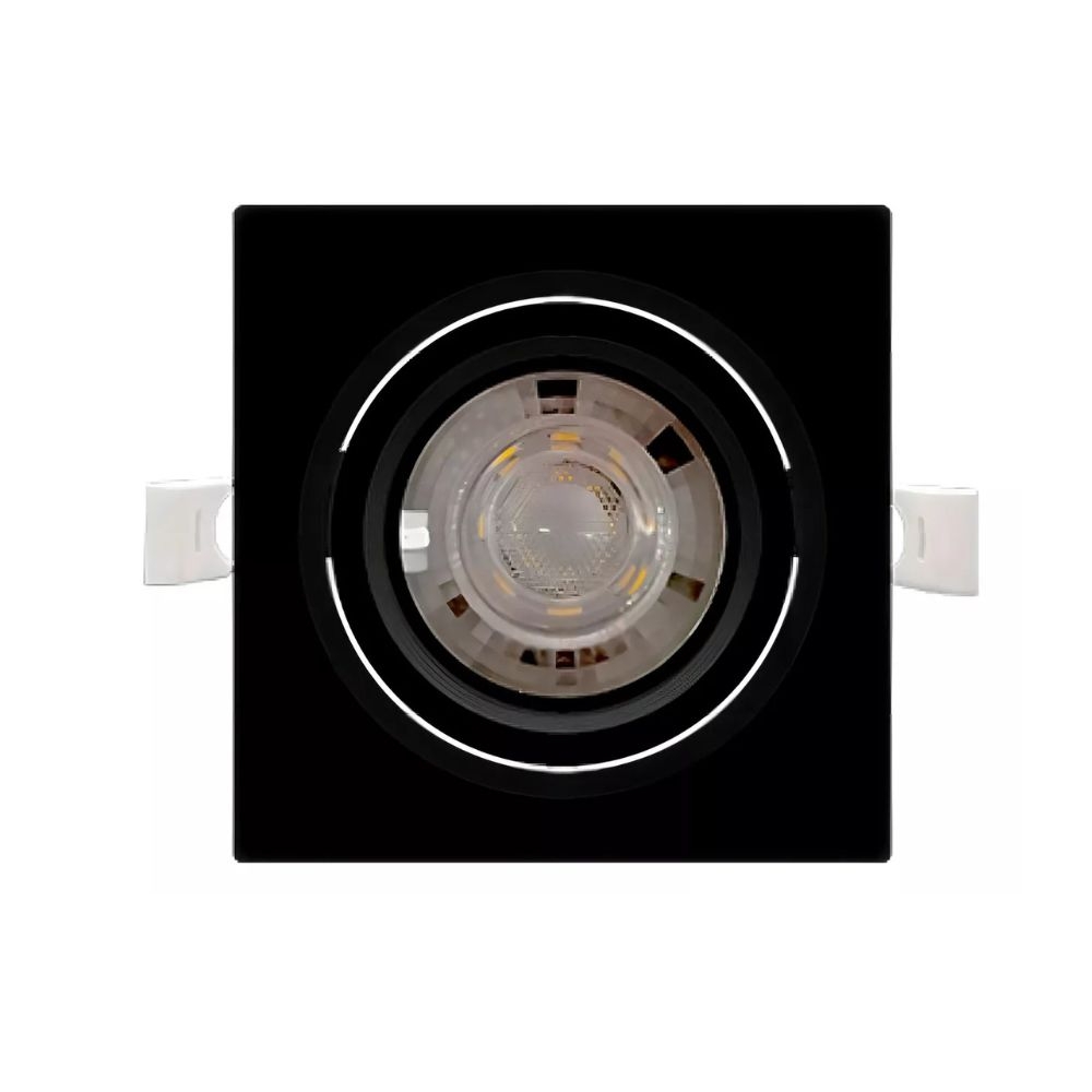 SPOT 5W 3000K QUADRADO PRETO EMBUTIR ALLTOP TASCHIBRA
