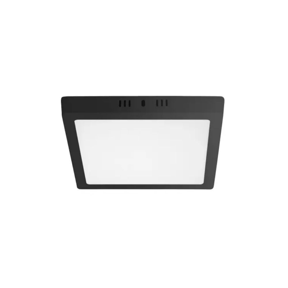 PAINEL LUX 18W QUADRADO SOBREPOR 6500K PRETO TASCHIBRA