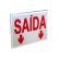 PLACA SINALIZACAO SAIDA VERMELHA FACE UNICA LUXPRYME