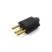 PLUGUE MACHO 2P+T 10A PRETO MARGIRIUS