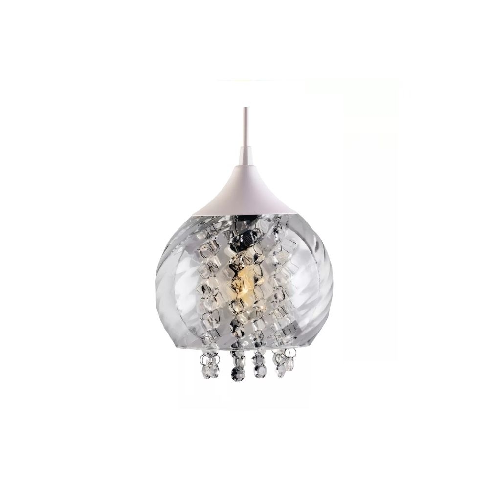 PENDENTE ELISABETH RIGATO TRANSP C CRISTAL 1XE27 TASCHIBRA