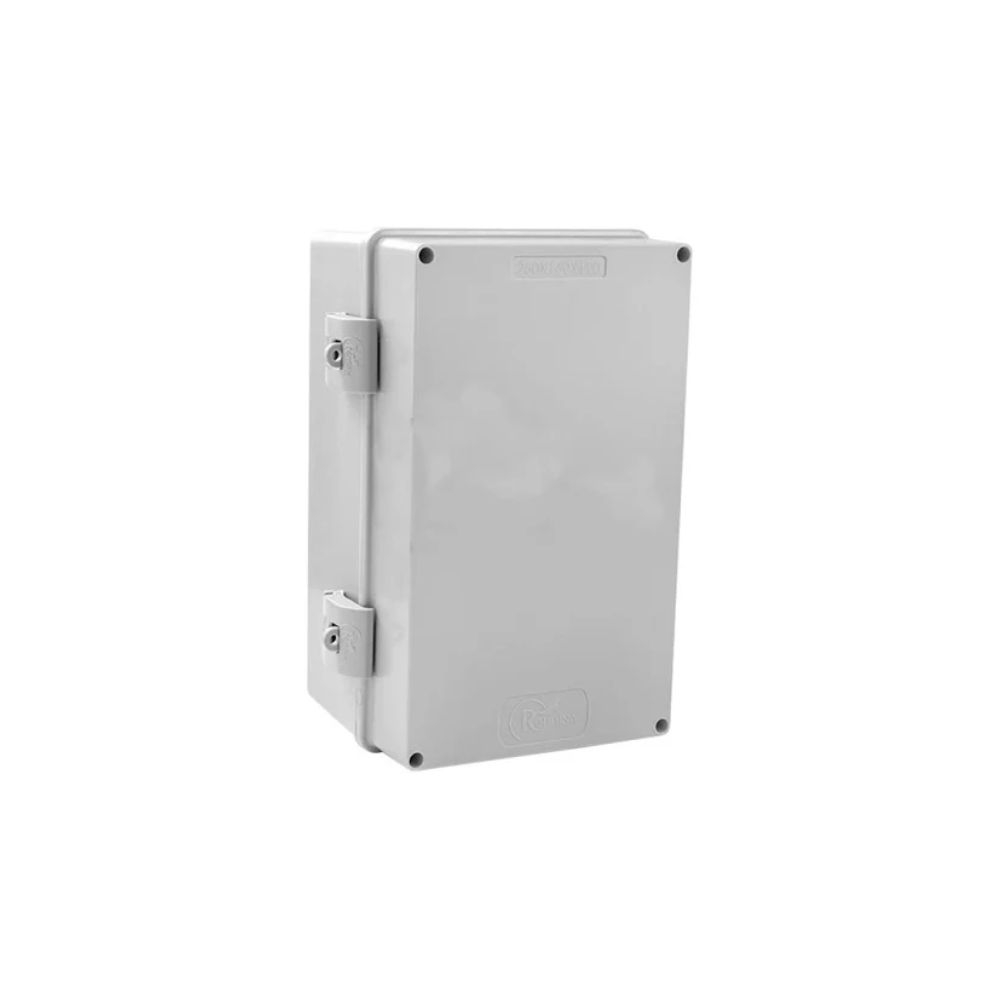 CAIXA ROHDBOX 250X160X120MM CINZA COMPLETA TAMPA ALTA IP66 ROHDINA