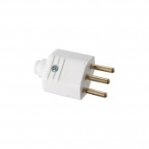 PLUGUE MACHO 2P+T 10A BRANCO MARGIRIUS