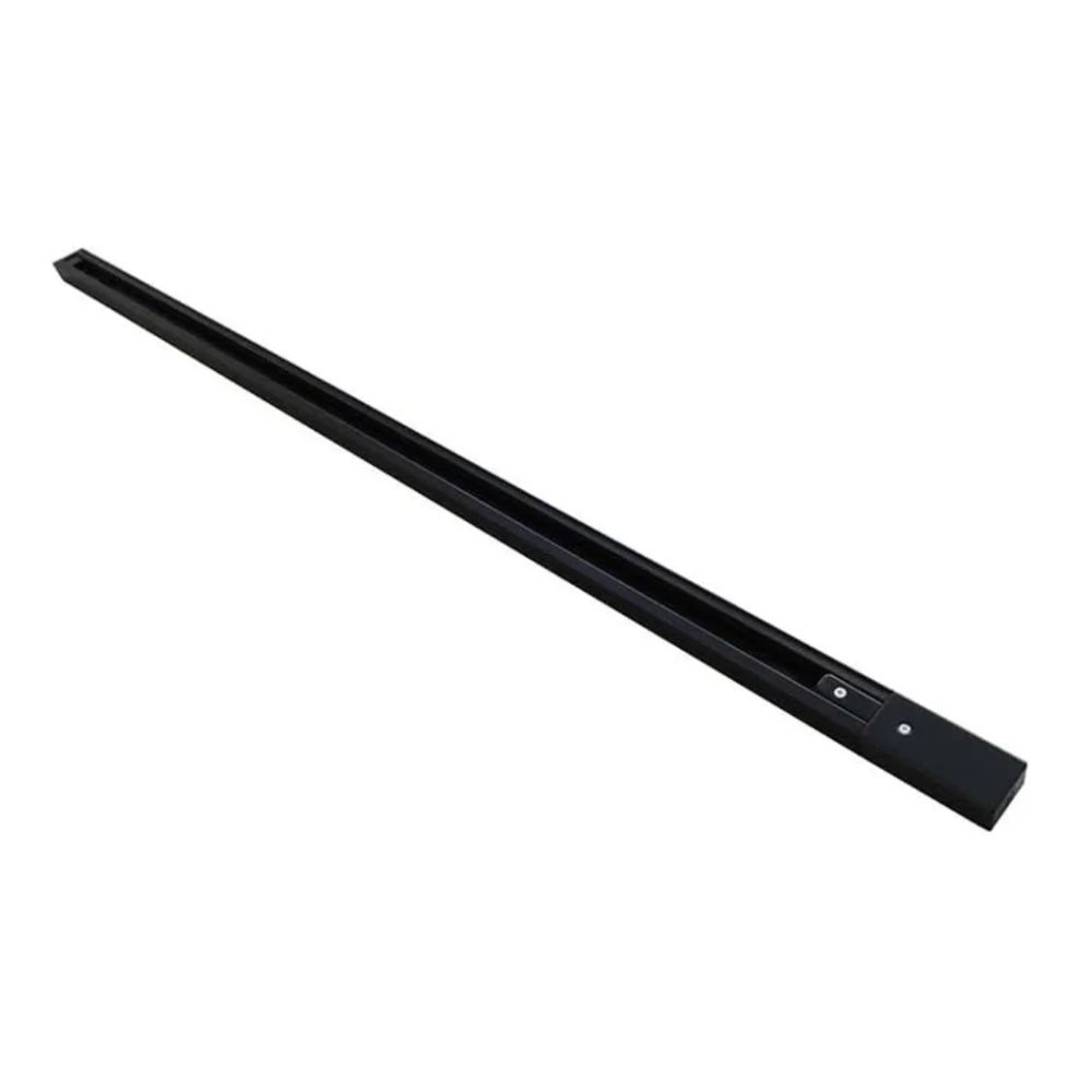 TRILHO ELETRIFICADO ALUMINIO PRETO 2 FIOS 1M NORDECOR