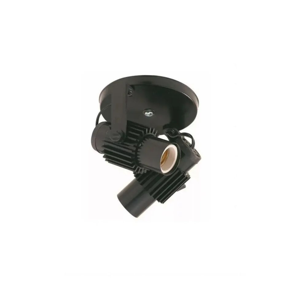 SPOT ALETADO 2 X E27 PRETO OPL
