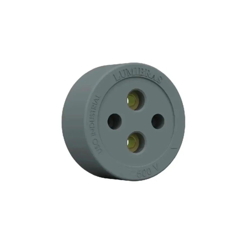 TOMADA INDUSTRIAL MONOFASICA 20A NYLON S/ TAMPA