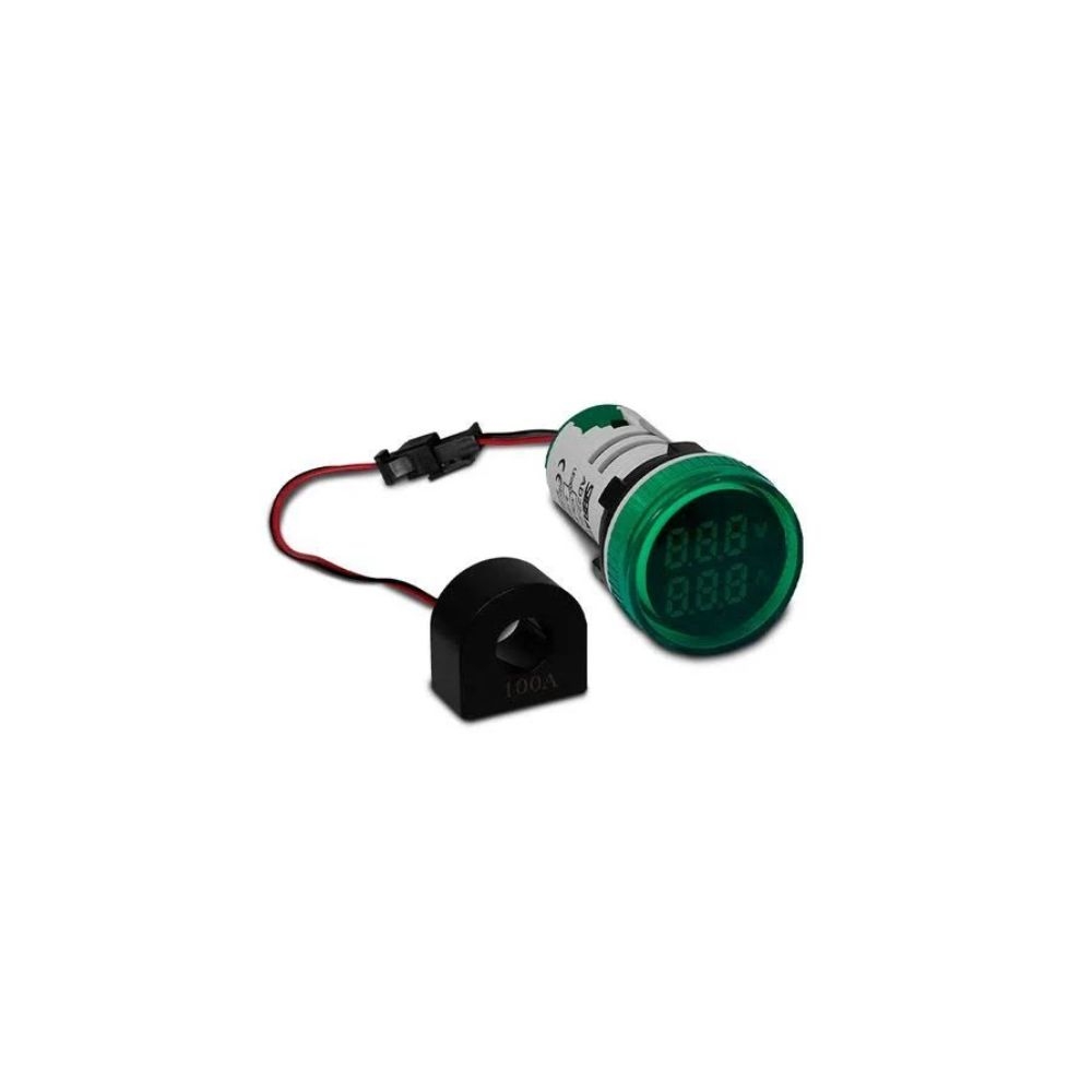VOLTIMETRO E AMPERIMETRO AD22-22VAM-G VERDE SIBRATEC