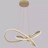 PENDENTE LED LABRA CRISTAL DOURADO 47W 3000K NORDECOR