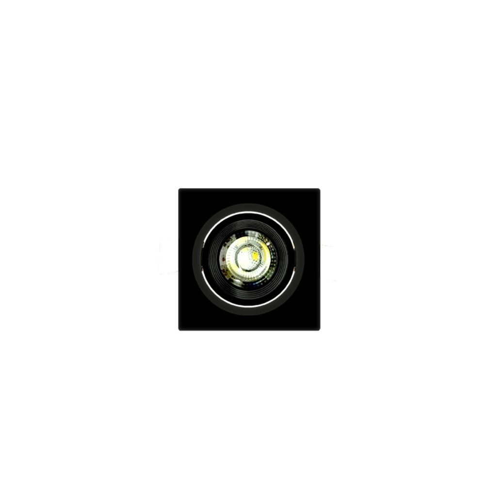 SPOT 3W 3000K QUADRADO PRETO EMBUTIR ALLTOP TASCHIBRA