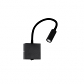 ARANDELA LED EVY PRETA 3000K 3W NORDECOR