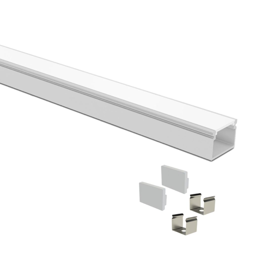 PERFIL LED VERTEX 20 SOBREPOR BRANCO (BARRA 3 METROS) TASCHIBRA