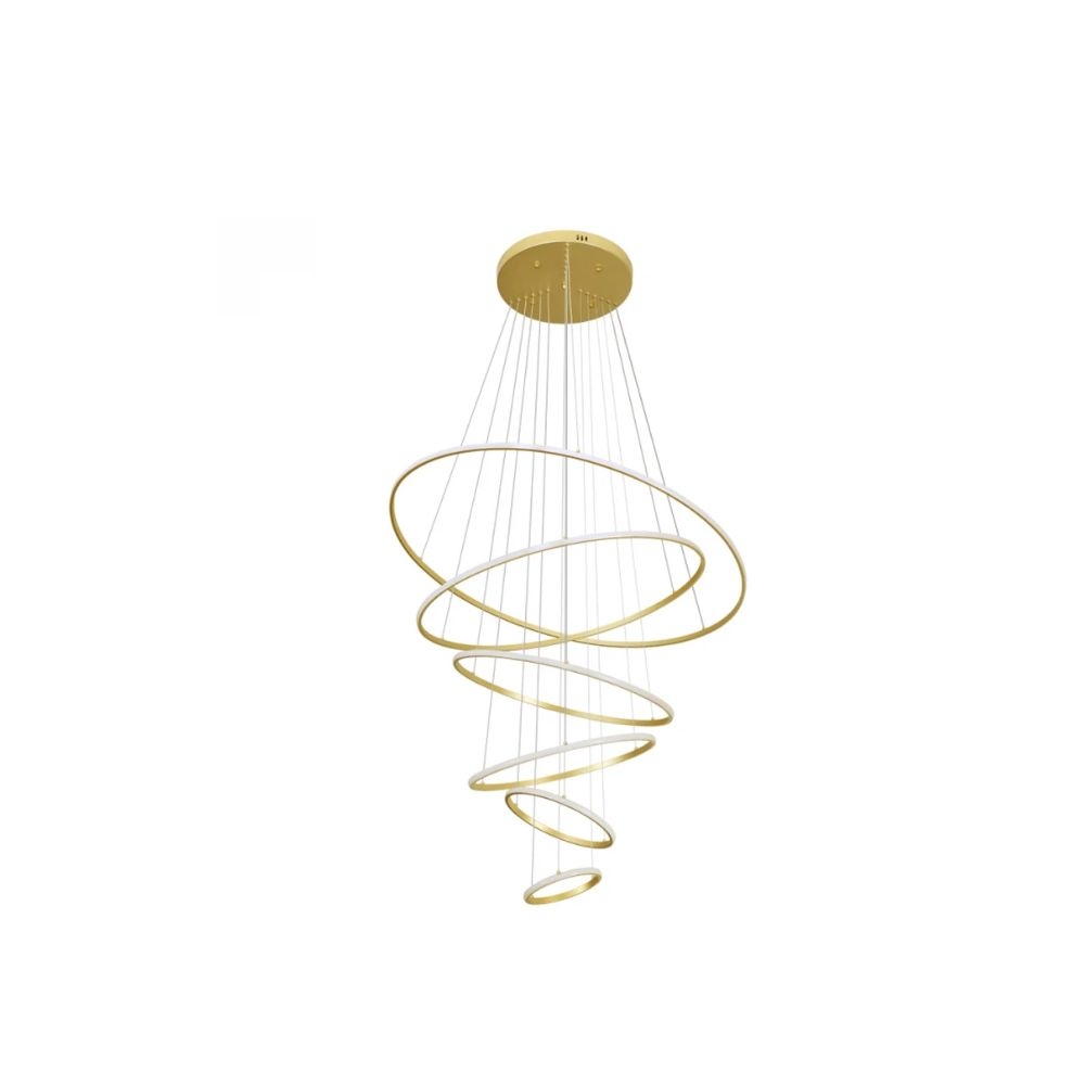 PENDENTE LED INVERSE DOURADO FOSCO 6 MOD. 156W 3000K NORDECOR