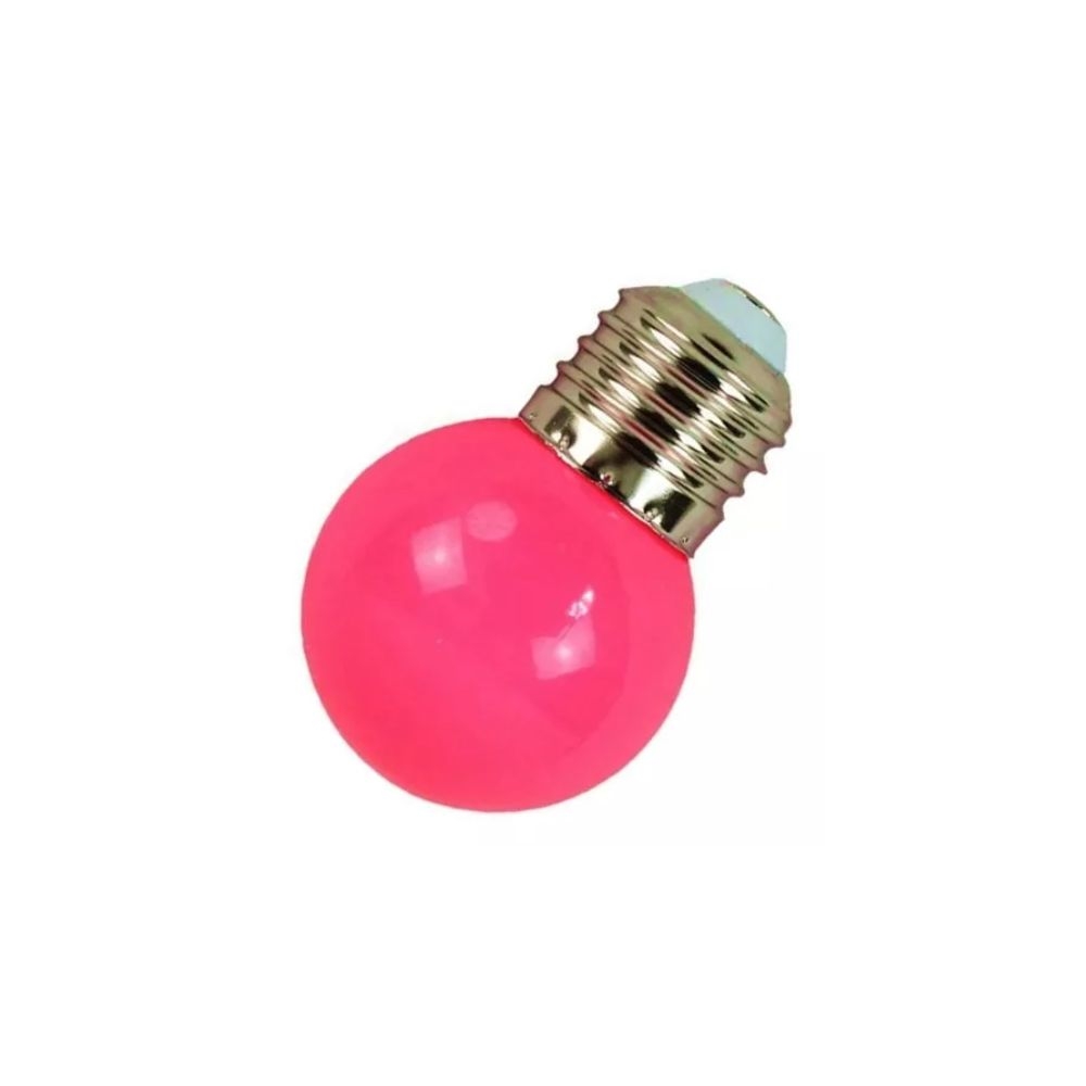 LAMP BOLINHA LED 3W 220V ROSA E27 KIAN