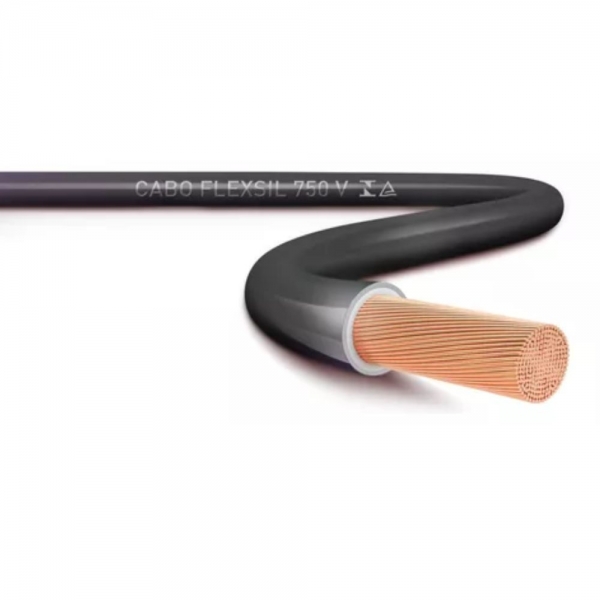 ROLO FIO FLEXIVEL PRETO CORFIOSIL 1,5mm² a  6,0mm²