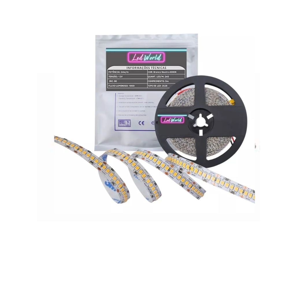 FITA LED 24W 240LEDS 4000K 12V IP20 MODENA