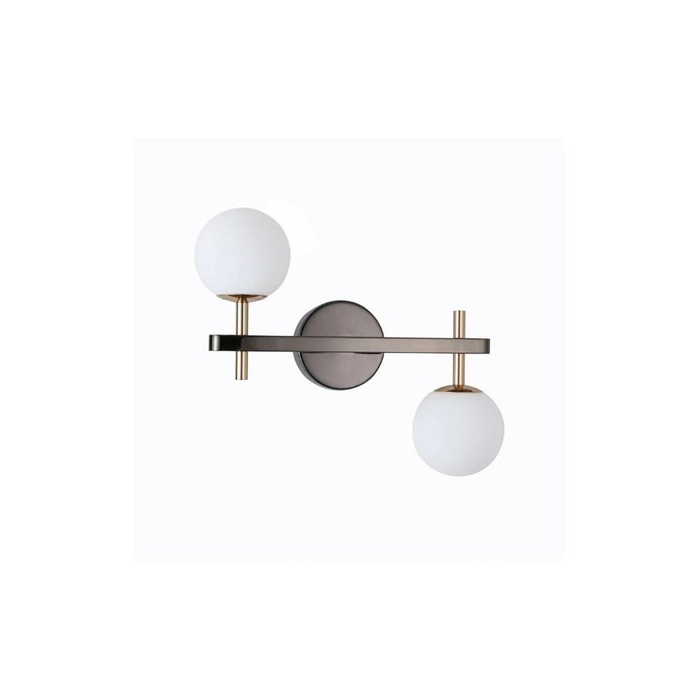 ARANDELA ROMAI ONIX PRETODOURADA 2XG9 NORDECOR