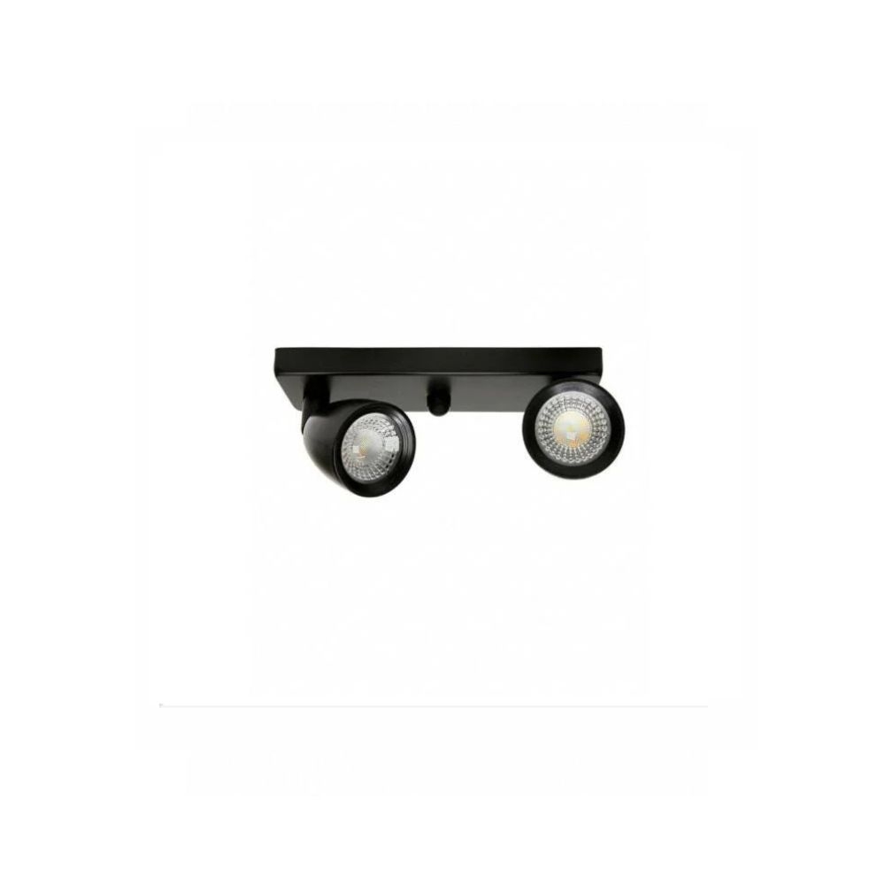 SPOT LED DIRECT BASE LINEAR 2X4W 3000K PRETO TASCHIBRA