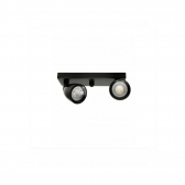 SPOT LED DIRECT BASE LINEAR 2X4W 3000K PRETO TASCHIBRA