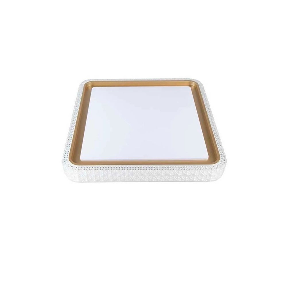 PLAFON LED KENLE QUA. 36W BCODOURADO SEL. DE COR 50CM NORDECOR