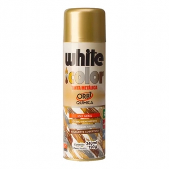 TINTA SPRAY METALICA OURO 340ML ORBI