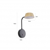 ARANDELA LED ZAVI 7W 3000K OURO FOSCOPRETA NORDECOR