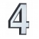 NUMERO 4 ESPELHADO 5CM