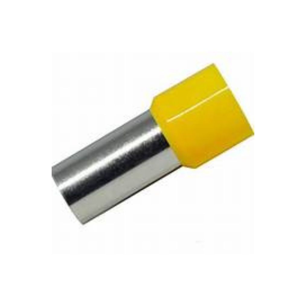 TERMINAL TUBULAR 25MM CURTO AMARELO