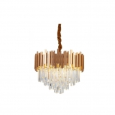 LUSTRE CRISTAL MIDAS GOLD MATTE 550MM 8X E14 BLUMENAL
