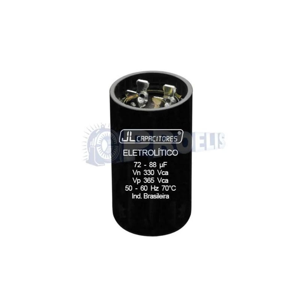 CAPACITOR ELETROLITICO DE PARTIDA 72-88UF 330V