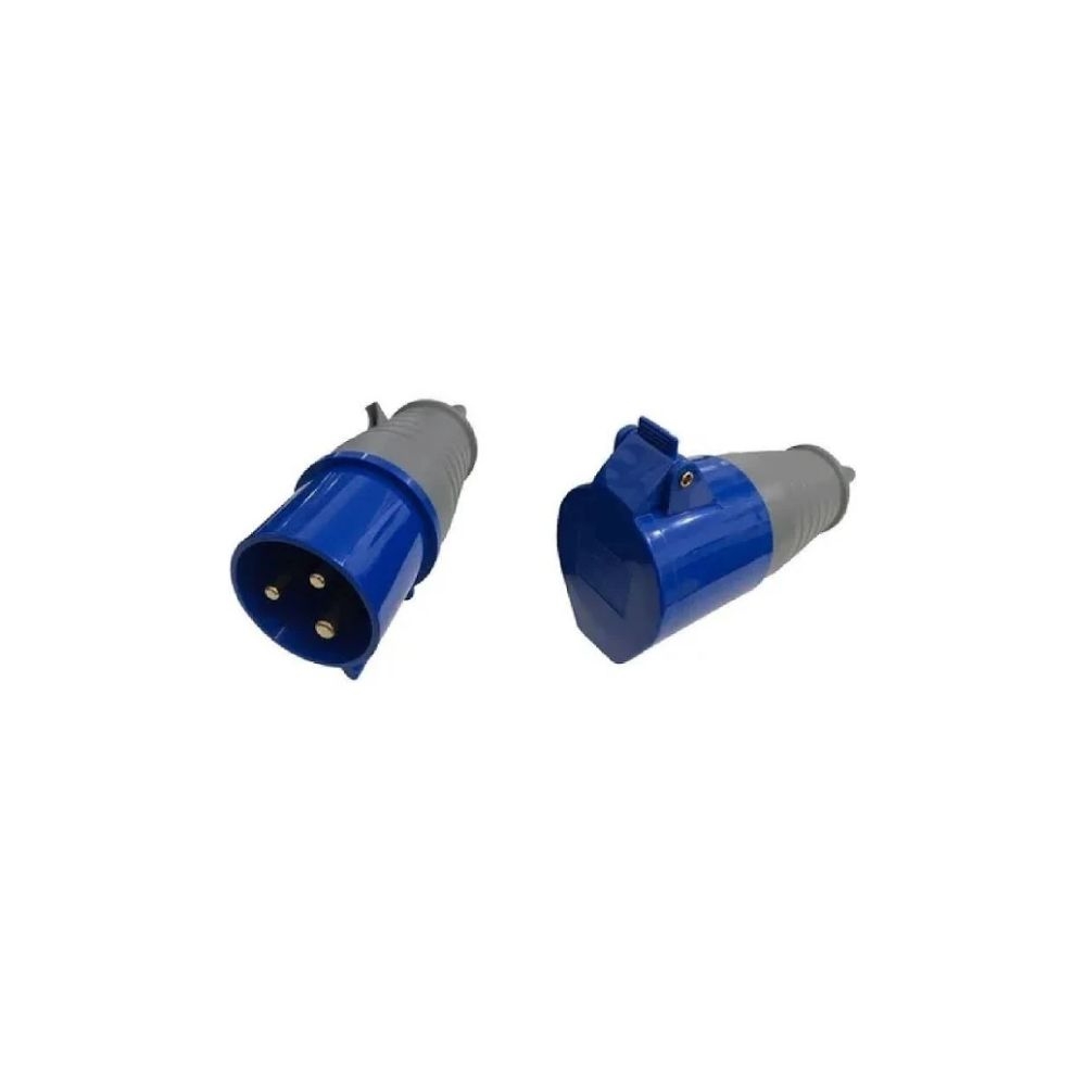 PLUG 2P+T AZULCINZA 220V 16A 6H IP44 SOPRANO