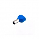 TERMINAL TUBULAR DUPLO 16MM AZUL