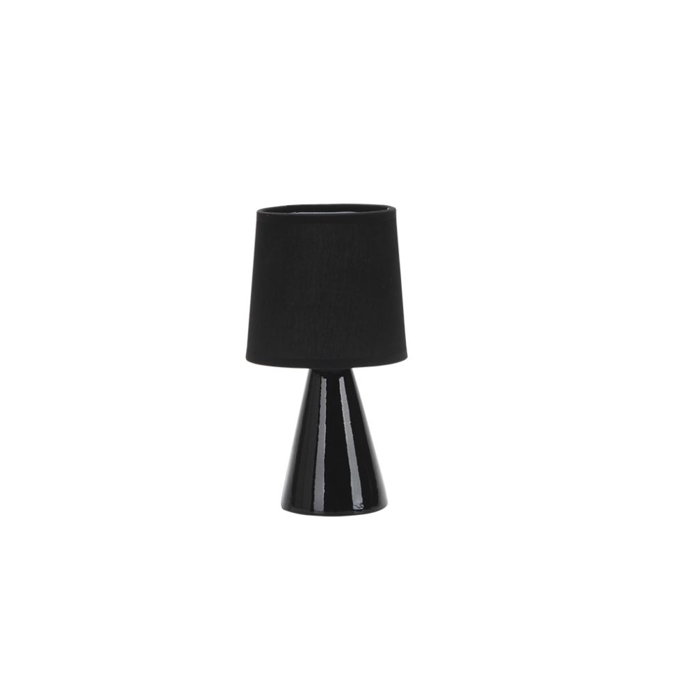 ABAJUR CERAMICA POTTERY E27 PRETO TASCHIBRA