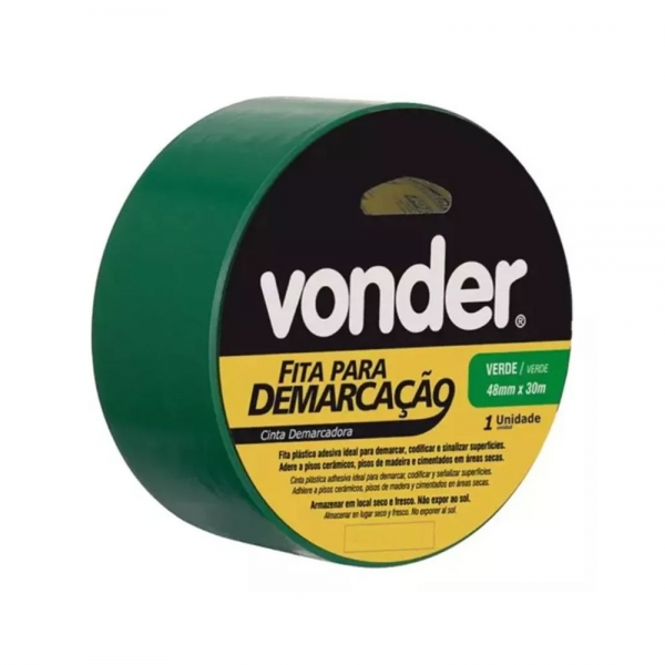 FITA DEMARCACAO ADESIVA 48MMX30M VERDE VONDER