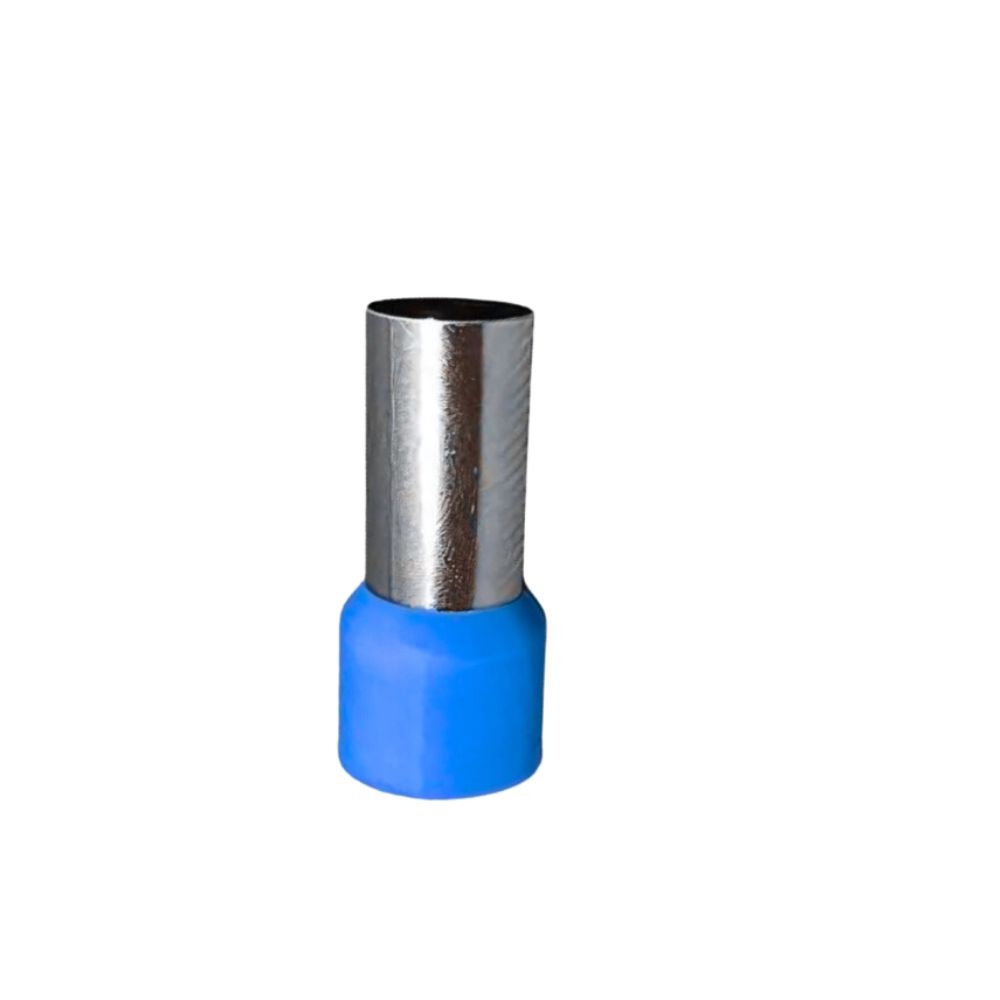 TERMINAL TUBULAR 16MM CURTO AZUL