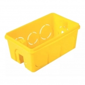 CAIXA LUZ 4X2 AMARELA RETANGULAR TRAMONTINA