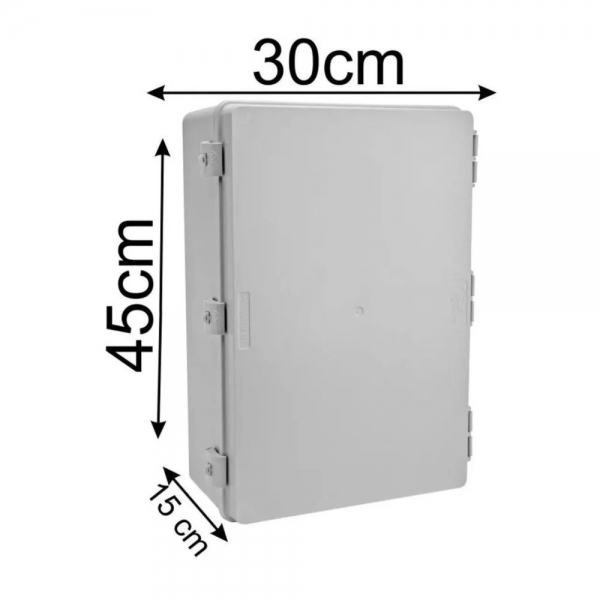 QUADRO COMANDO ROHDBOX 450X300X150MM CINZA COMPLETA  IP66 ROHDINA