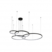 PENDENTE LED DAIRE 4 MOD PRETO 144W 3000K NORDECOR D1408