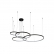 PENDENTE LED DAIRE 4 MOD PRETO 144W 3000K NORDECOR D1408