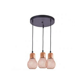 PENDENTE PARIS COBRE 3XE27 G-LIGHT
