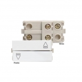 MODULO INT. DUPLO PULSADOR REVERSIVEL BRANCO SLEEK MARGIRIUS